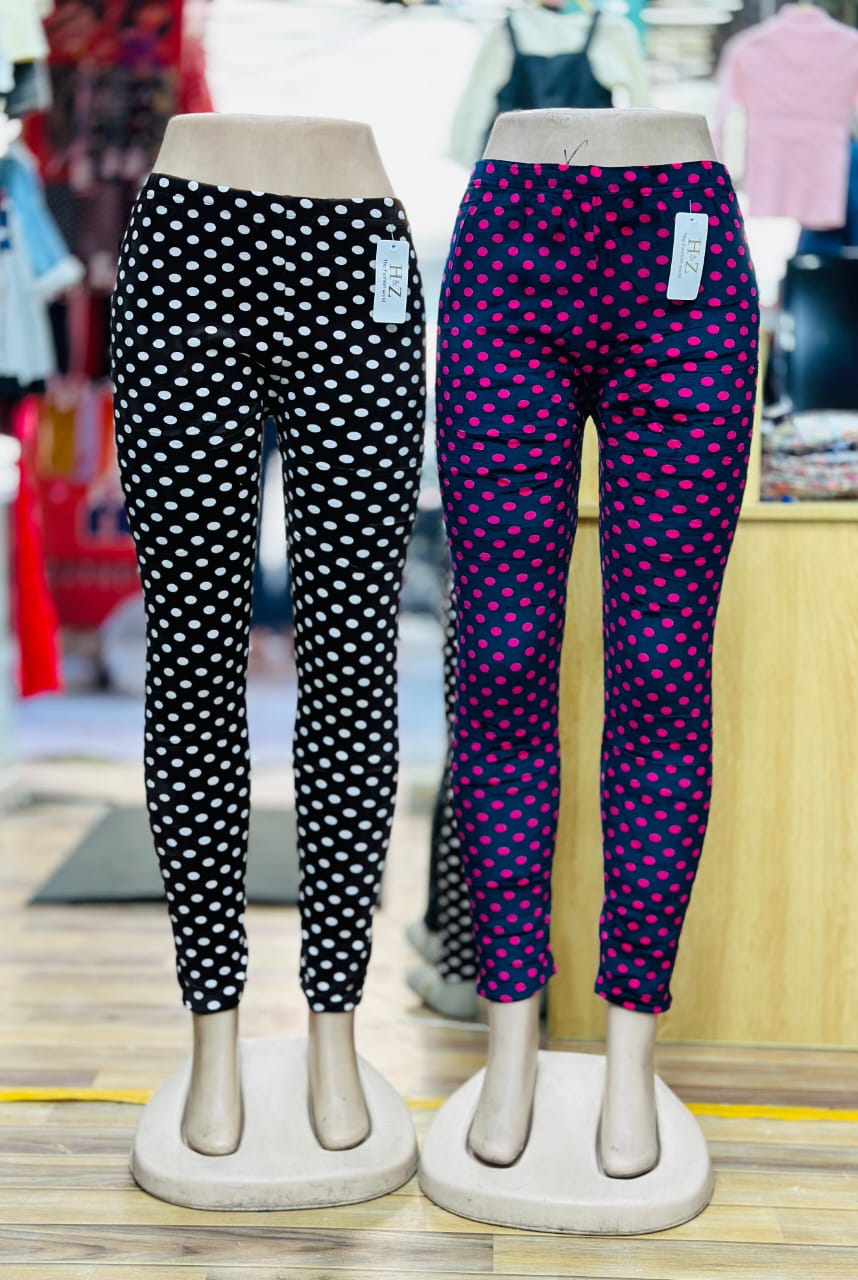 velvet Printed Inner Fleece Tights for Ladies (stretchable)