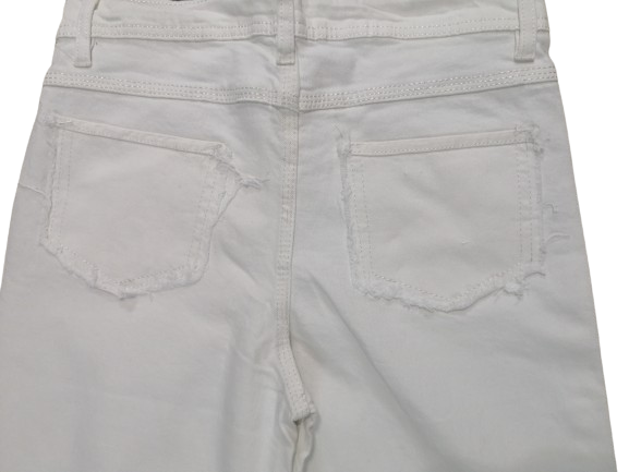 HighWaist White  Wide Leg Jeans Flapper For Girl