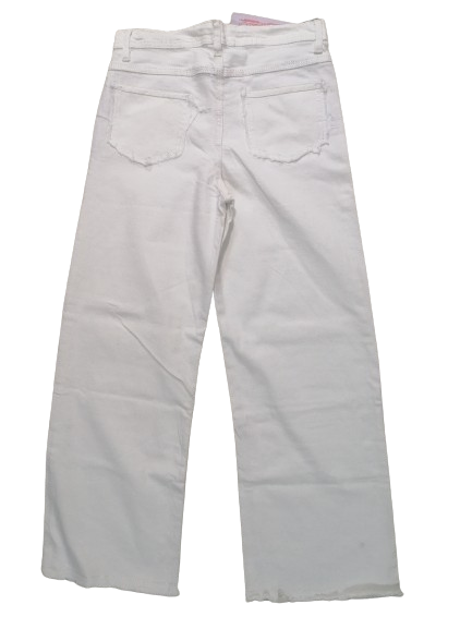 HighWaist White  Wide Leg Jeans Flapper For Girl