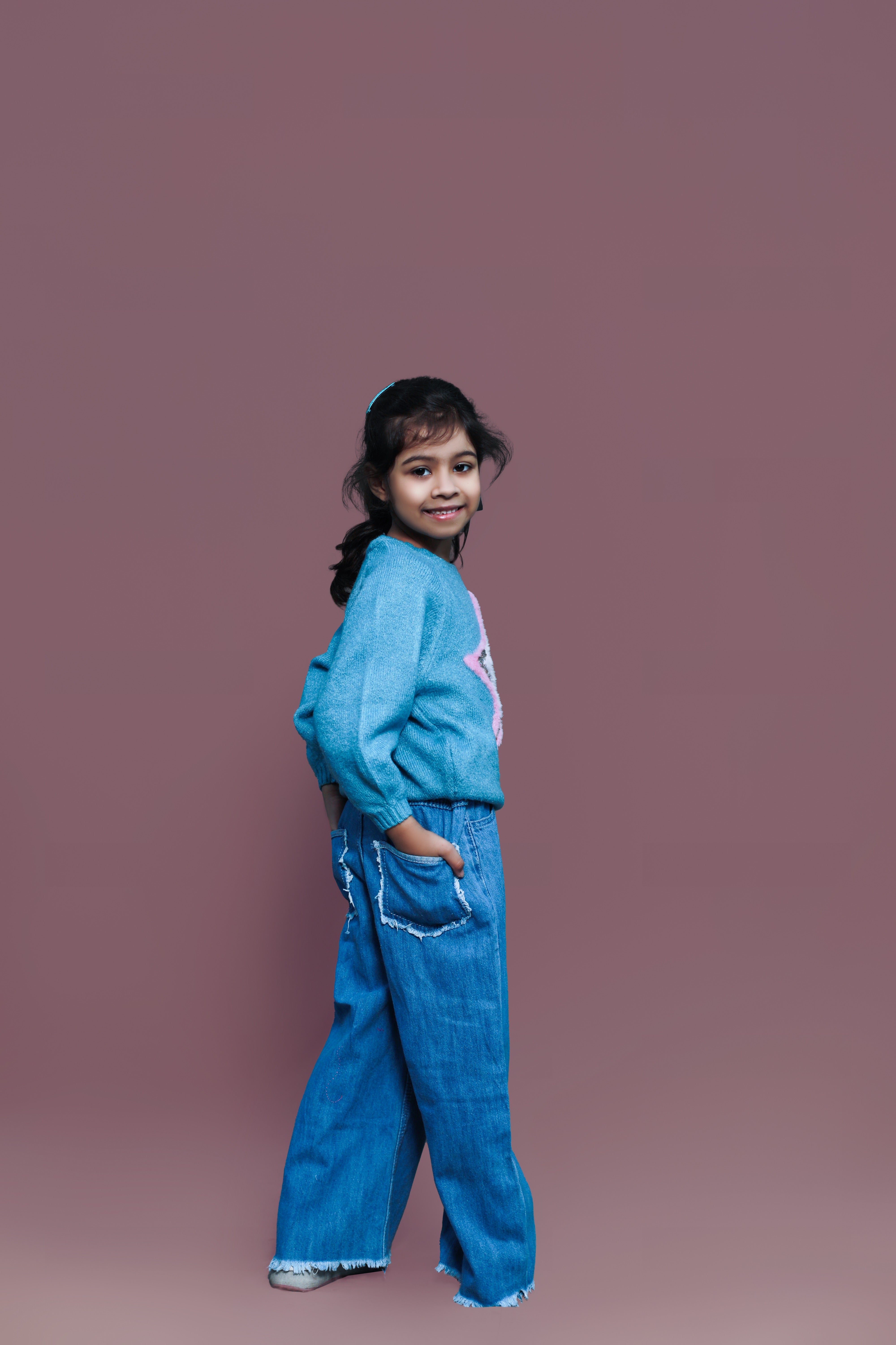 Wide leg sky blue jeans for Kids🫶💕🤌