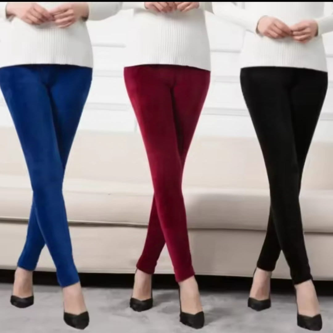 Velvet Tights Inner Fleece For ladies